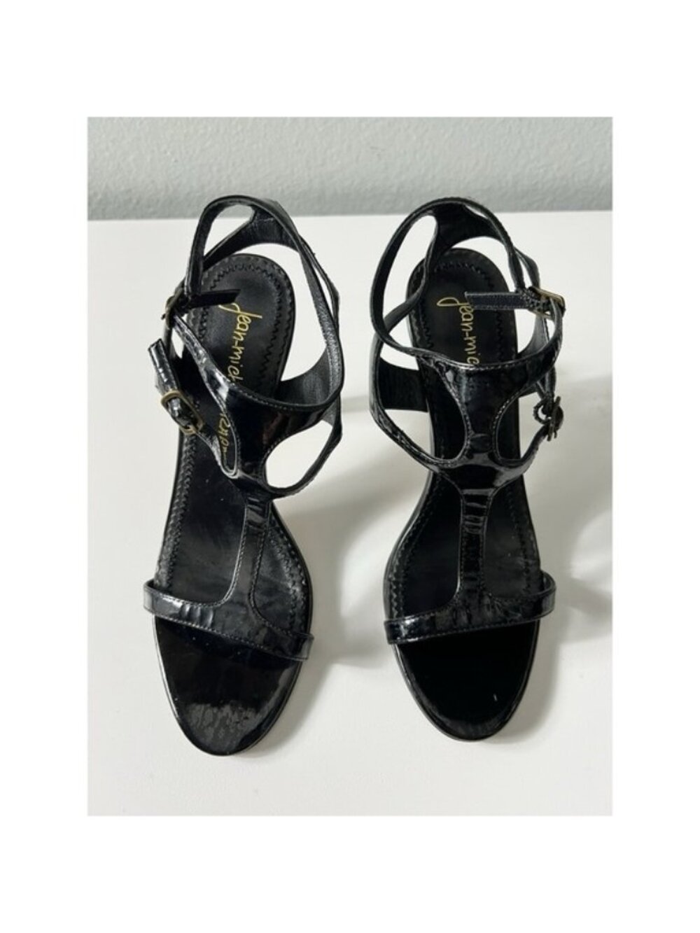 Jean-Michel Cazabat Women's Black‎ Strap Heels  37.5 US 7